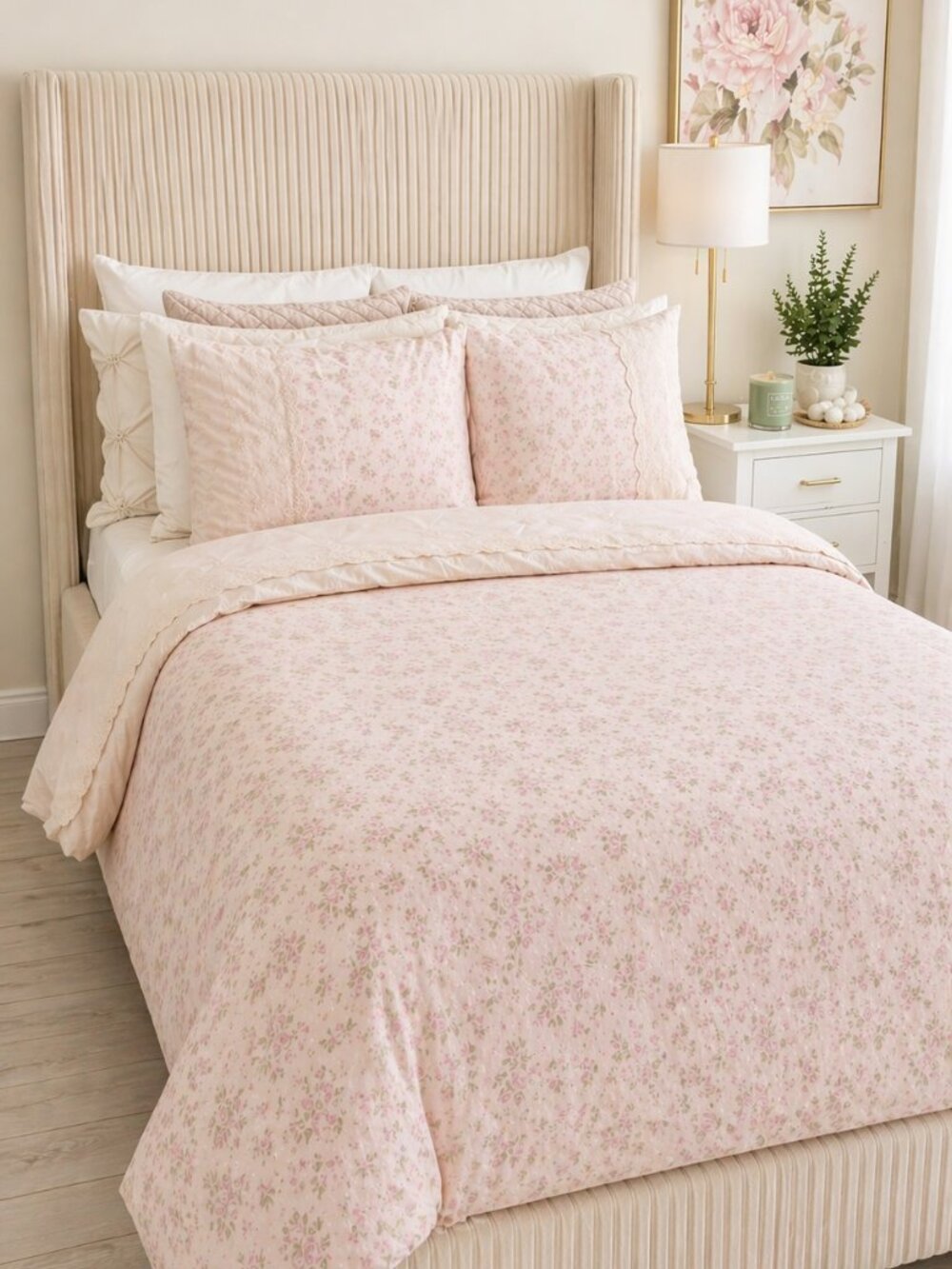 SOLD New Vintage-Inspired Floral Duvet Set